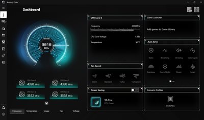 Armoury Crate Dashboard UI