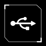 Ein Symbol für Wired USB