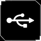 Ein Symbol für kabelgebundenes USB
