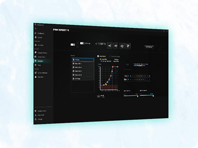 Benutzeroberfläche für die Fan Xpert 4 Kühlungssteuerung.