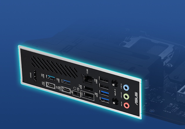 Die Grafik zeigt das vormontierte X870 MAX GAMING WIFI7 I/O Shield.