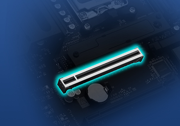 Grafik zur Darstellung der SafeSlot-Funktion des X870 MAX GAMING WIFI7.