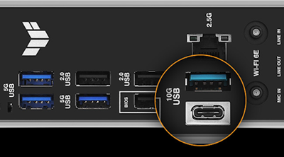 Rückseite USB 10Gbps Type-C®